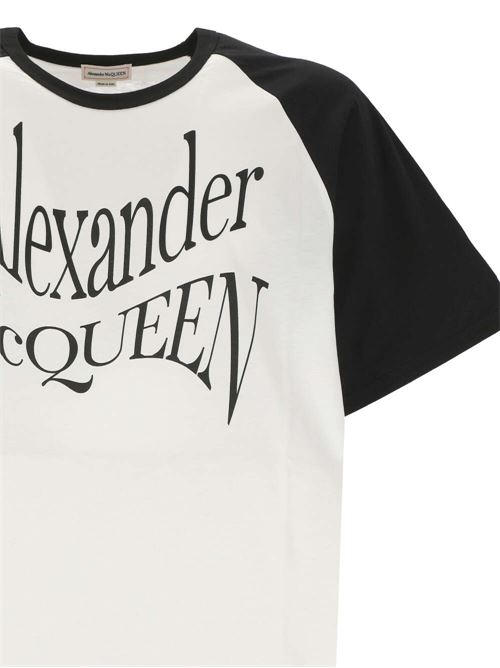 T-shirt con stampa da uomo Alexander McQueen | 781983QTAA80909